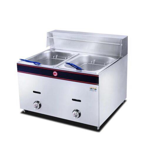 Two Tanks Two Baskets Gas Deep Fryer 6L+6L