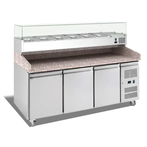 Trible Pizza Preparation Refrigerated Teble & Salad Bar