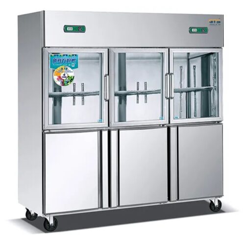 Three Half Glass Door Chiller Freezer Refrigerated Cabinet